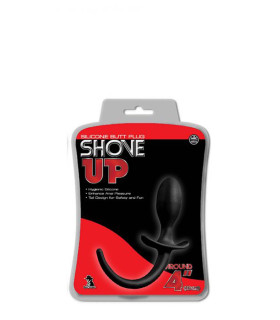 Анальна пробка SHOVE UP 3.5 INCH BUTTPLUG W. TAIL BLACK - No Taboo
