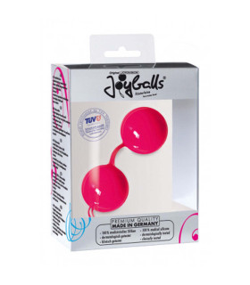 Вагінальні кульки на м'якому зчіплені JoyBalls зі зміщеним центром ваги, рожеві, 16 х 4 см - No Taboo