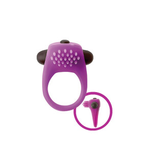 Виброкольцо с рельефом VIBRATING RING PURPLE - No Taboo