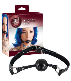 Кляп-кулька пластиковий з отворами, чорний - No Taboo