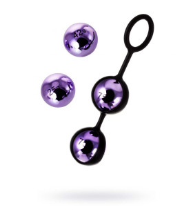 Вагінальні кульки 4 кулі, ABS пластик фіолетові 14,6 см - No Taboo