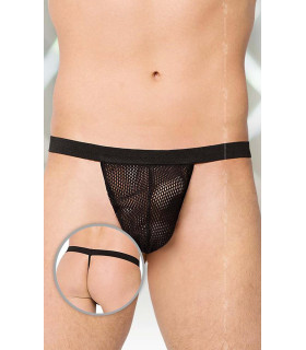 Эротические трусы мужские в сеточку Thong 4402, black, S/L - No Taboo