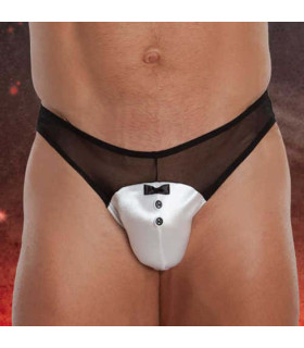 Еротичні Труси чоловічі з метеликом Thong 4467, white, XL - No Taboo