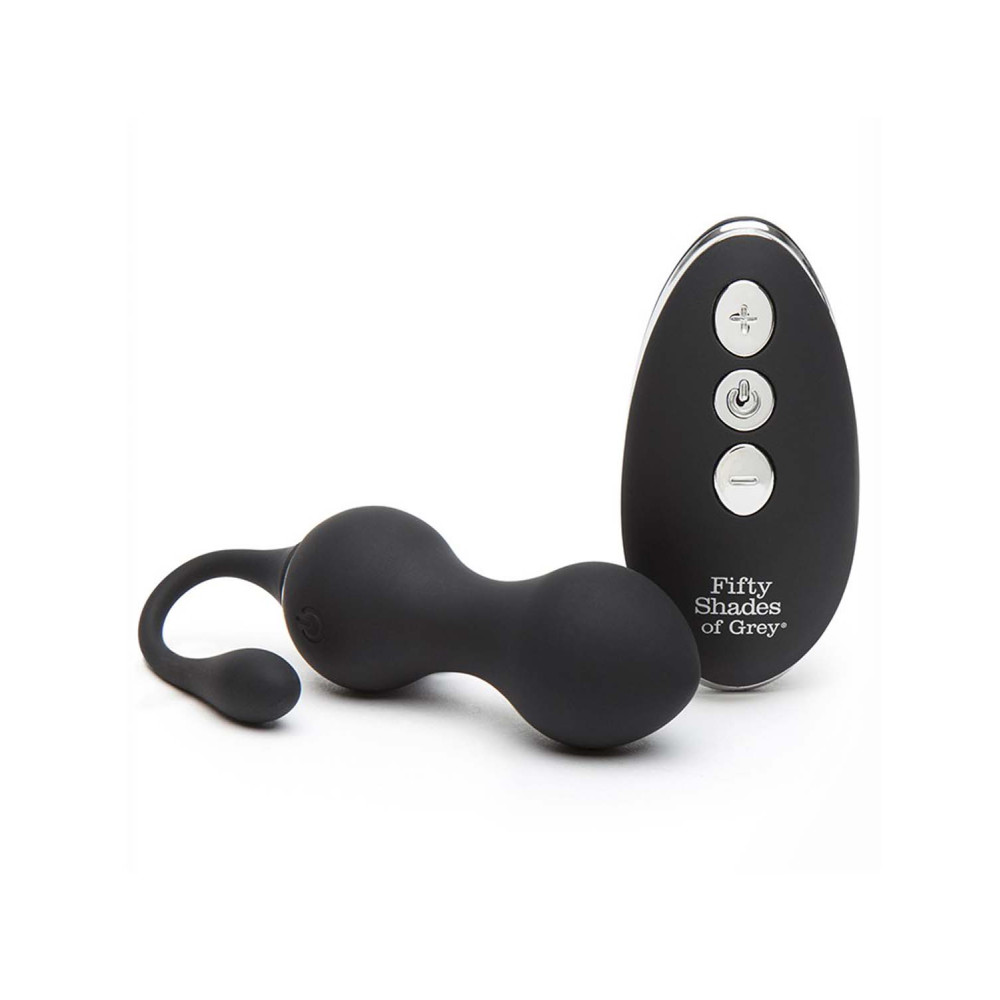 Вагінальні кульки Кегеля Relentless Vibration з вібрацією і пультом 40гр Fifty Shades Of Grey (37023), zoom