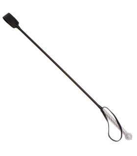 Кожаный стек IDEA SM со стразами на рукояти, черный, 68 см - No Taboo