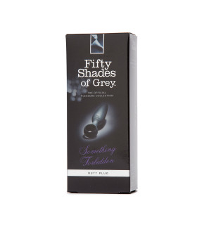 Анальная пробка Fifty Shades Of Grey силиконовая, черная, 10.8 х 2.5 см - No Taboo