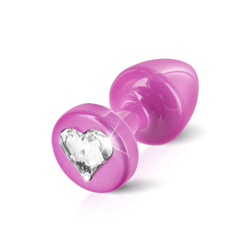 Анальная бижутерия из алюминия с камнем в виде сердца (26896), zoom