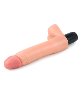 Вибратор реалистичный с хребтом Real Feel Flexi, бежевый, 22.5 х 3.8 см - No Taboo