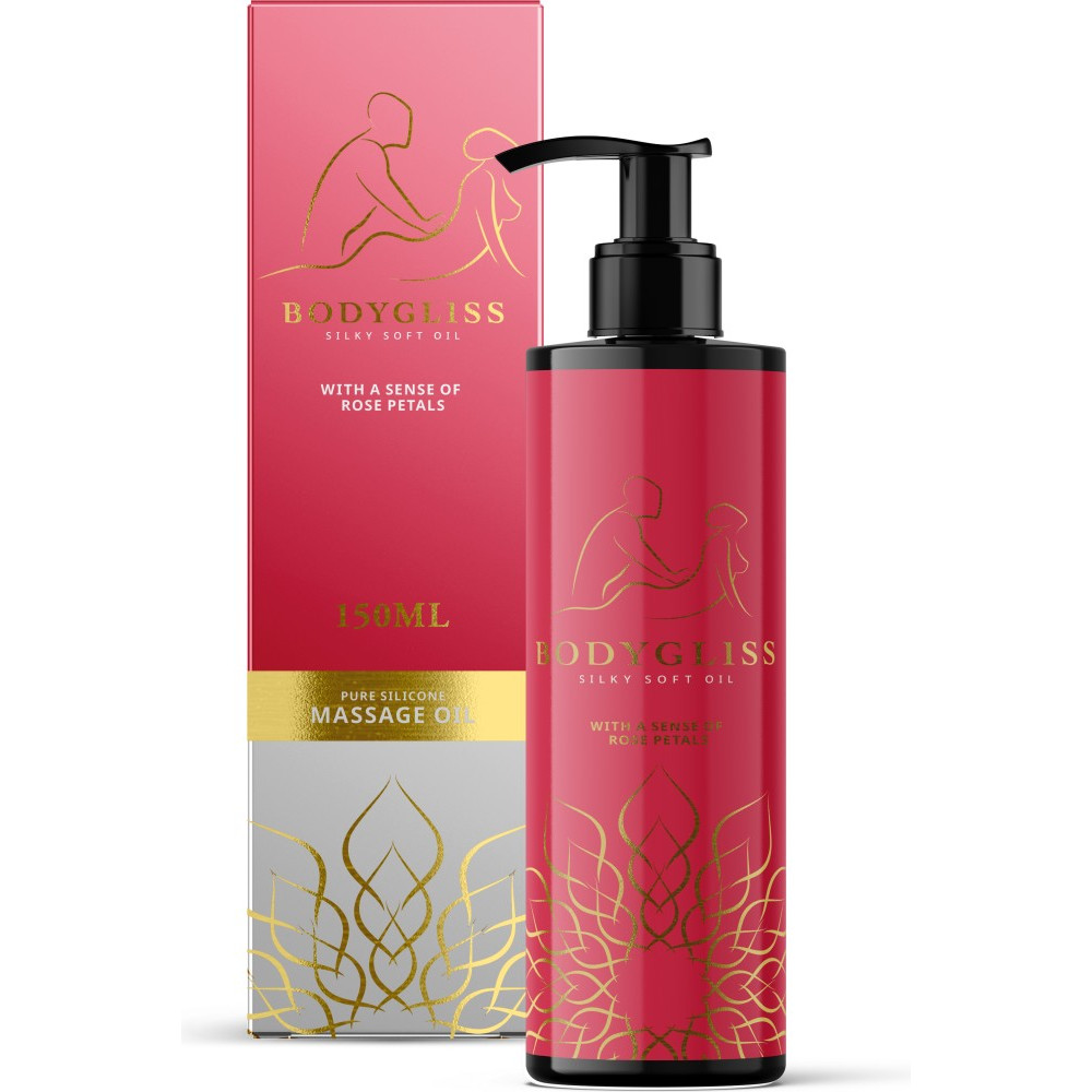Массажное масло BosyGliss с ароматом розы, 150 мл (42227), zoom