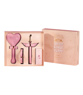 Подарочный набор БДСМ от Upko, итальянская кожа, розовый - No Taboo