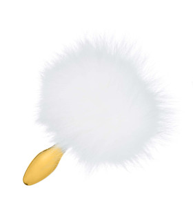 Анальна пробка UPKO з хвостом зайчика, з лисячого хутра - No Taboo