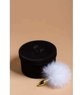 Анальна пробка UPKO з хвостом зайчика, з лисячого хутра - No Taboo