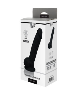 Фалоімітатор з термоактивного силікону, на присоску, чорний - No Taboo