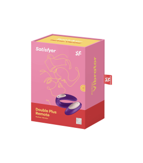 Вибратор для пар Satisfyer Partner Plus Remote с пультом, фиолетовый, 8.8 х 5.3 см - No Taboo