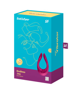 Вибратор для пар Satisfyer Endless Joy многофункциональный, бордовый, 13 х 3.3 см - No Taboo