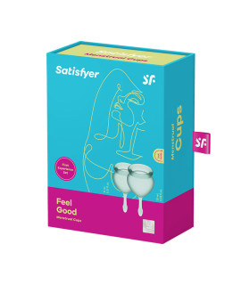 Набор менструальных чаш Satisfyer Feel Good зеленый, 2 шт - No Taboo