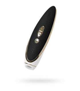 Вакуумный стимулятор Satisfyer Haute Couture с кожаной вставкой, 19.2 х 4 см - No Taboo