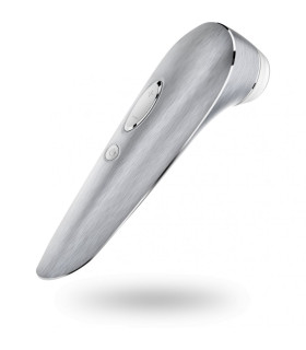 Вакуумный стимулятор с вибрацией Satisfyer High Fashion алюминиевый, серебристый, 17.3 х 4.2 см - No Taboo