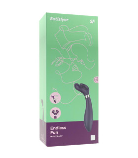 Вибратор для пар Satisfyer Endless Fun с тремя моторами, синий, 20.1 х 7.2 см - No Taboo