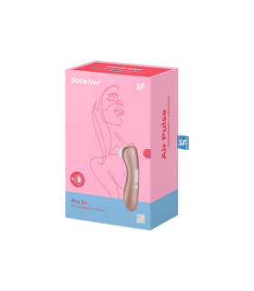 Вакуумный стимулятор Satisfyer Pro 2+ с вибрацией, золотистый, 14.3 х 4.6 см - No Taboo