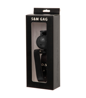 Кляп кулька силікон з ажурним ременем, чорний - No Taboo