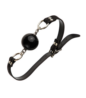 Кляп кулька силікон з ажурним ременем, чорний - No Taboo
