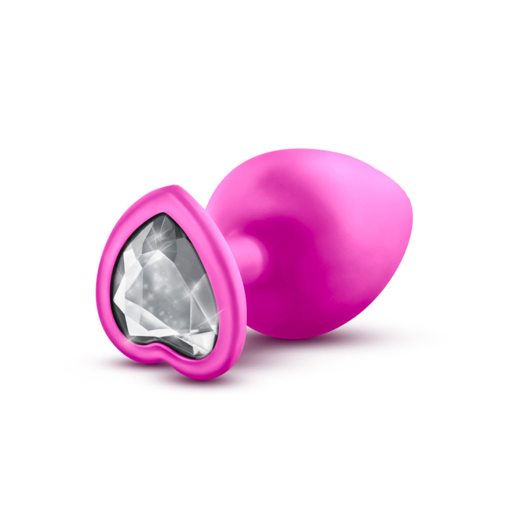 Анальная пробка, S, маленькая розовая LUXE BLING PLUGS, 2.5 см х 6.6 см (33778), zoom