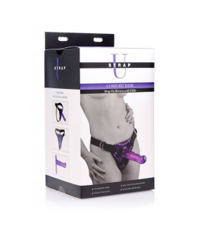 Страпон гелевый нереалистичный, на трусах, фиолетовый - No Taboo