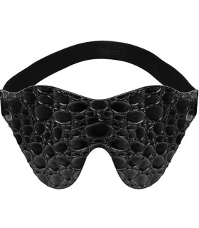 Маска на глаза кожзам Chisa Behave, со змеиным тиснением, черная - No Taboo