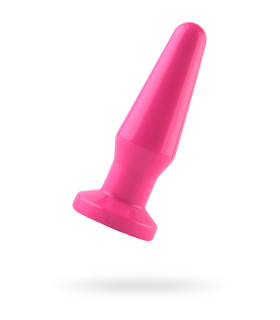 Анальная пробка силиконовая, розовая, 12.4 см - No Taboo