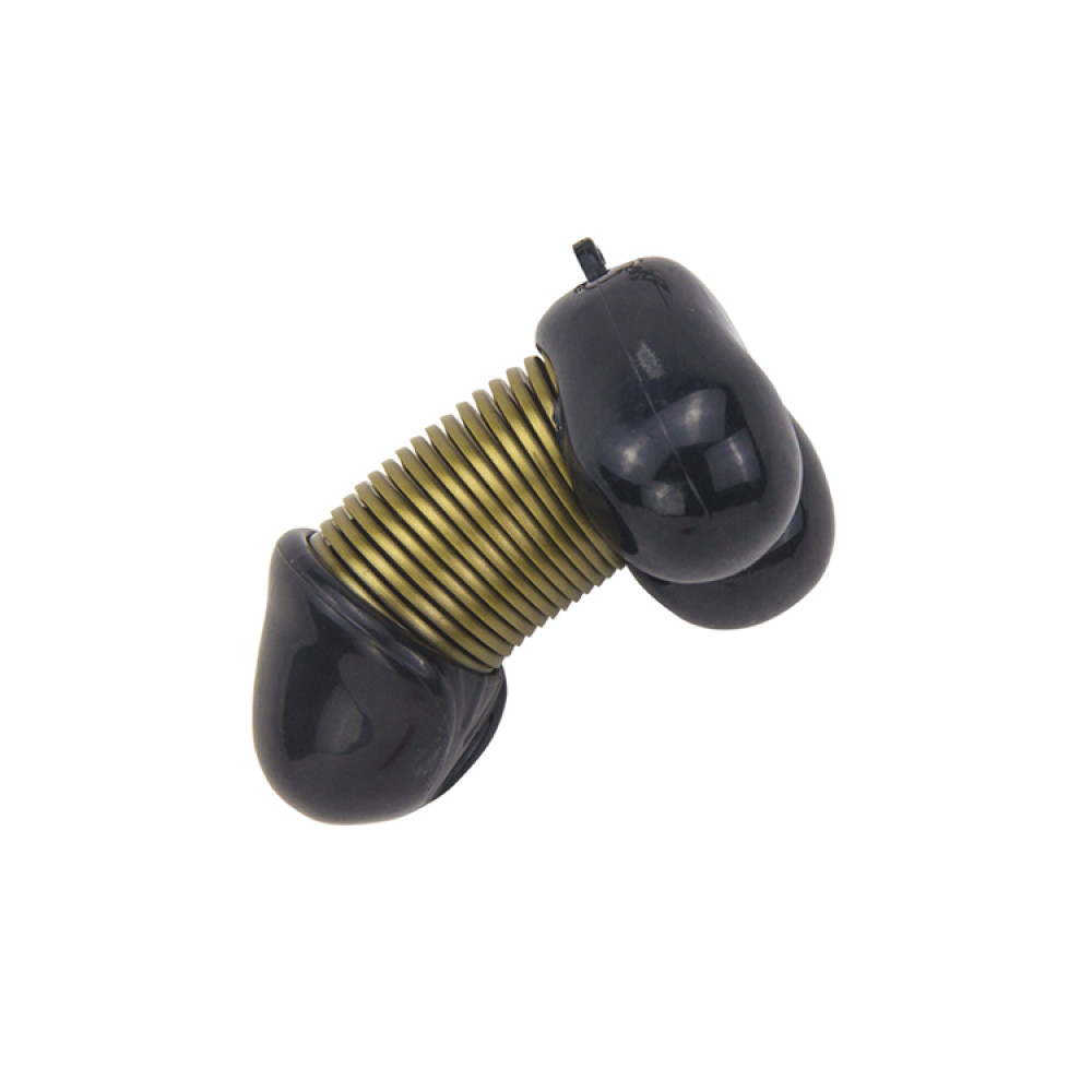 Брелок Вилли на пружине цвет чёрно-золотой Romfun (33478), zoom