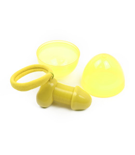 Резинка для волос с члеником, желтая - No Taboo