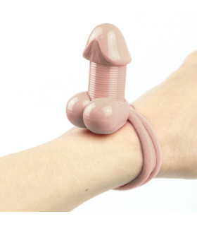 Резинка для волос с члеником, персиковая - No Taboo