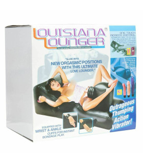 Кровать для секса надувная с тремя вибраторами, черная - No Taboo