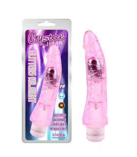 Вибратор реалистичный Crystal Jellie, розовый, 22 см х 4.2 см - No Taboo