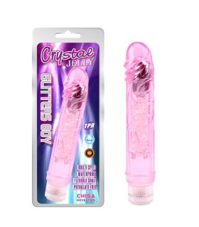 Вибратор реалистичный Crystal Jellie, розовый, 23 см х 4,5 см - No Taboo
