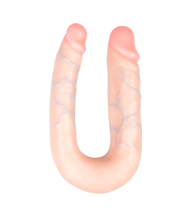 Фаллоимитатор двусторонний реалистичный «Duo Dildo», бежевый, 17 см - No Taboo
