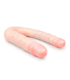 Фаллоимитатор двусторонний реалистичный «Duo Dildo», бежевый, 17 см - No Taboo
