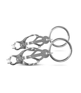 Зажимы для сосков клеверы (кабалы) с кольцами, металл - No Taboo