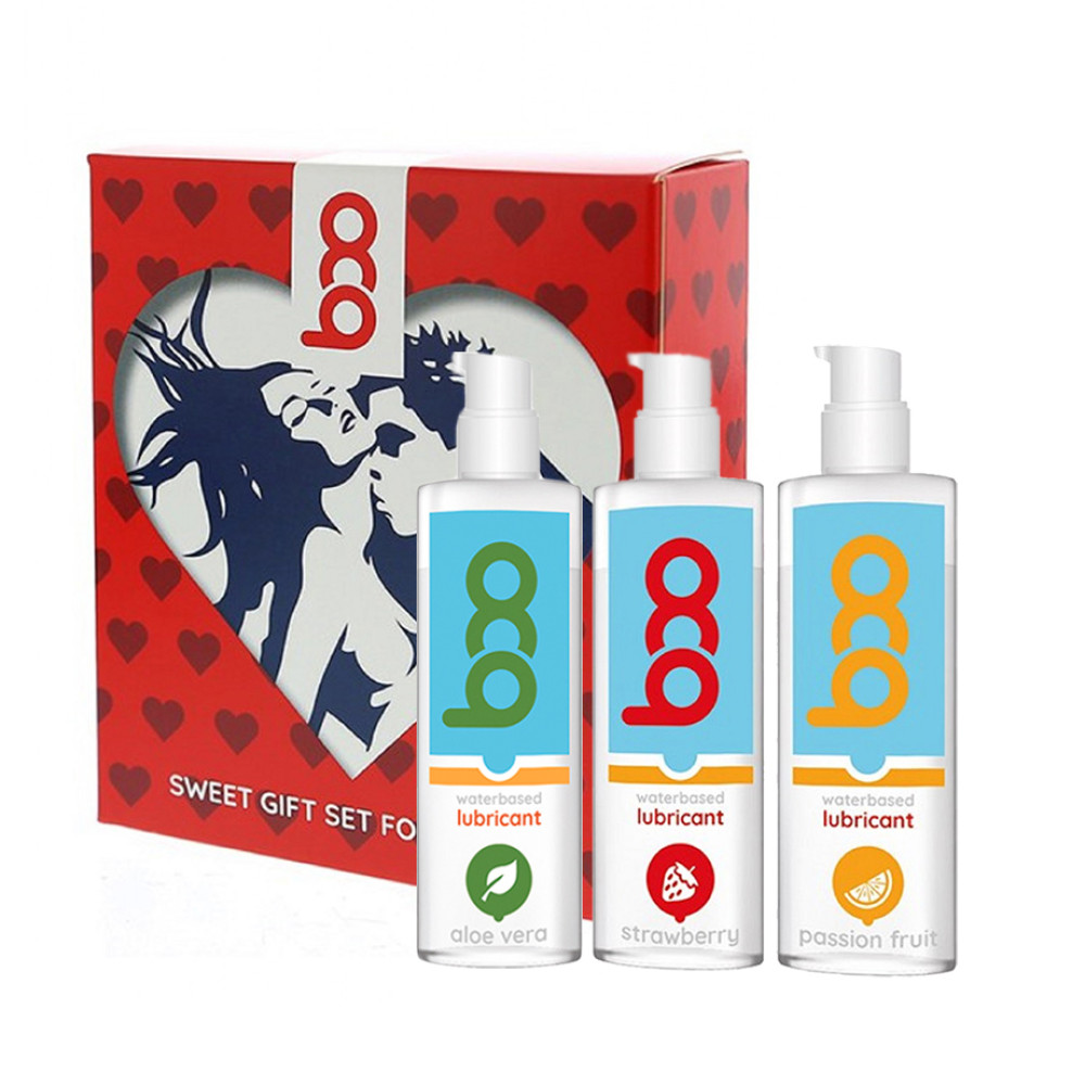 Набір ароматизованих лубрикантів BOO Gift Set 3 флакона, 3 шт х 50 мл (41664), zoom
