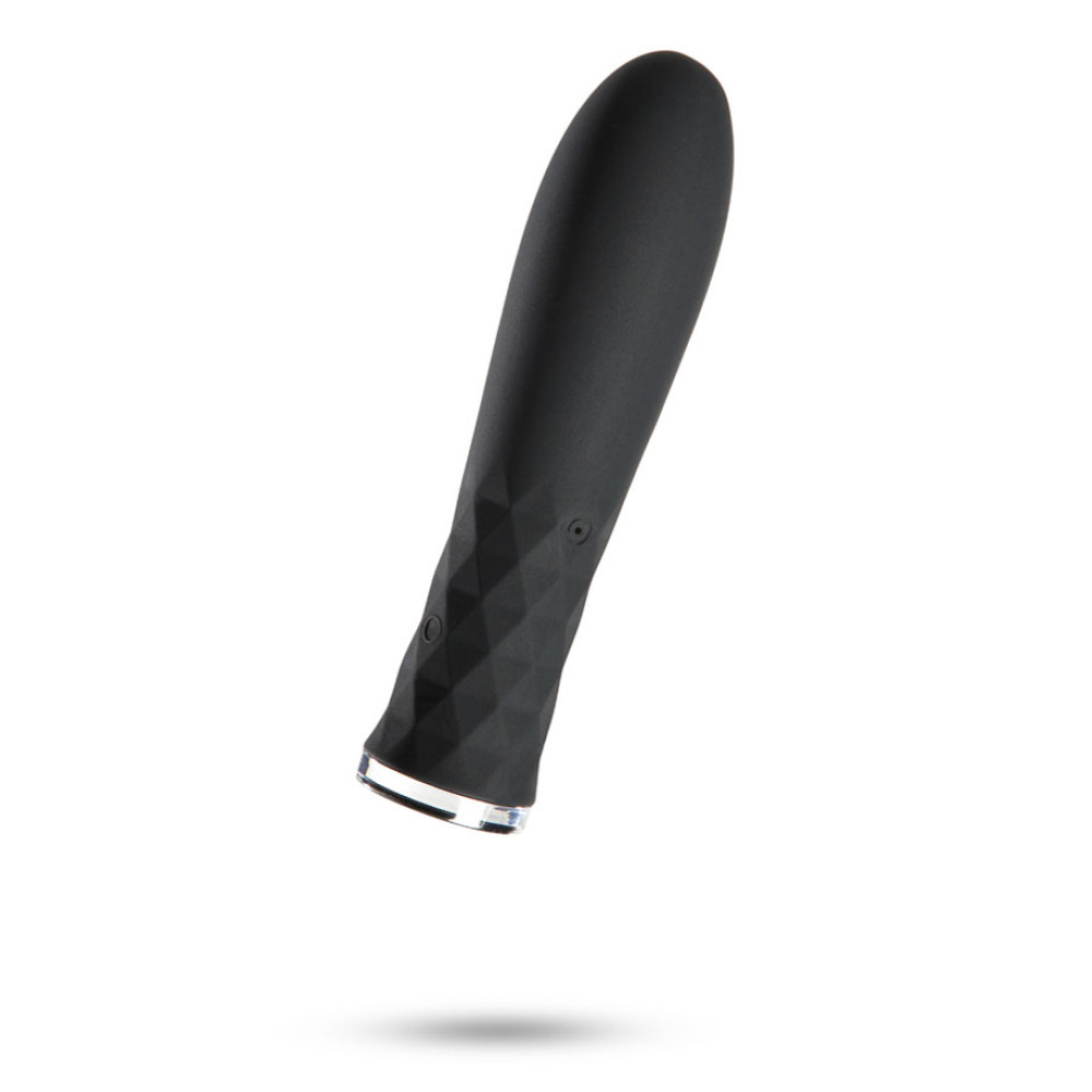 Вибропуля с разноцветной подсветкой Odeco, черная, 10.5 х 2.2 см (42169), zoom