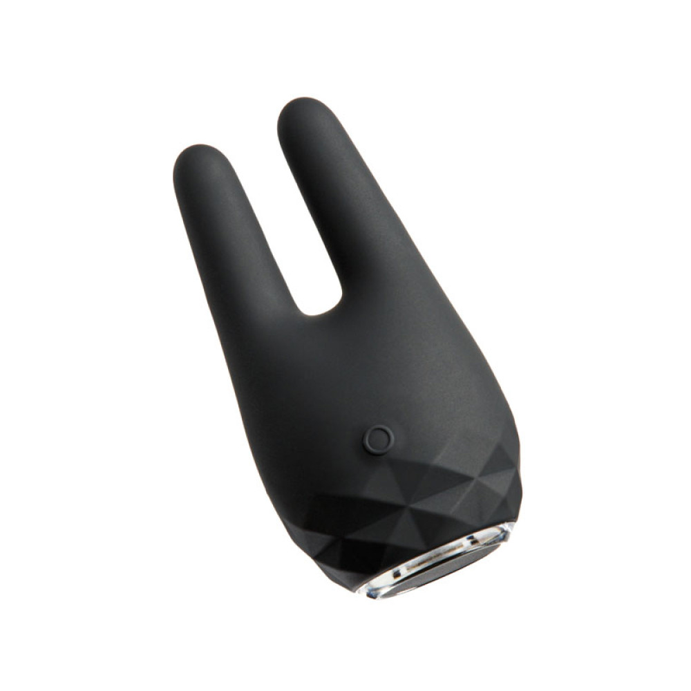 Вибратор клиторальный с ушками Odeco, силиконовый, черный (42167), zoom