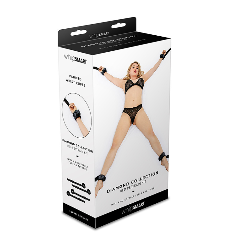 Фіксатори для ліжка на липучках Whipsmart, 4 шт, чорні (42438), zoom