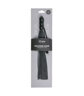 Плетка силиконовая Black Silicone Whip, 32 см - No Taboo