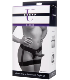 Трусики для страпону з підв'язками на ноги Bardot Garter Belt Style Strap On - No Taboo