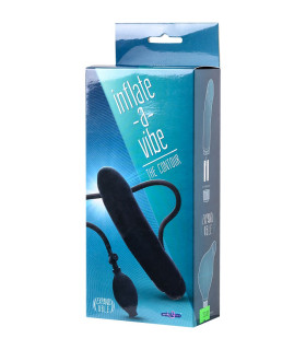 Вибратор надувной Inflate a Vibe the Contour, черный, 19 см - No Taboo