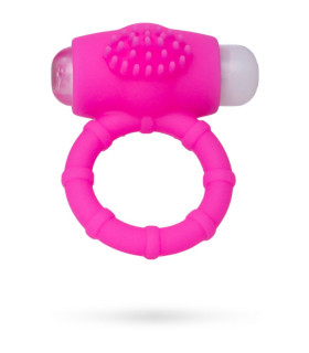Кільце ерекційне з вібрацією, рожеве, 2.5 см - No Taboo