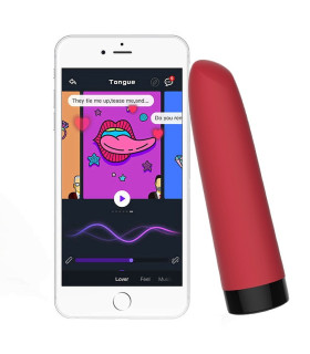 Вибропуля смарт с управлением с телефона Magic Motion Awaken, красная - No Taboo