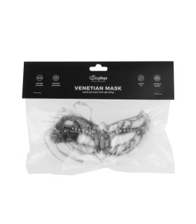 Маска металлическая в венецианском стиле, золотая со стразами - No Taboo