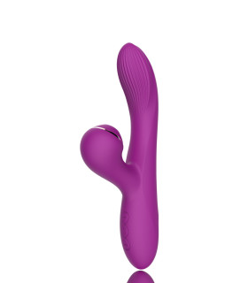 Вибратор-кролик с волновой стимуляцией клитора Air Pulsing Messenger, фиолетовый - No Taboo